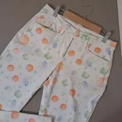 高級シェルボ/4Dストレッチパンツ花柄★サイズ9~11 春夏のサムネイル
