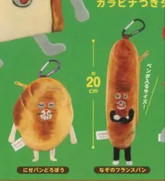 パンどろぼう カラビナつきパンポーチ　2種セット