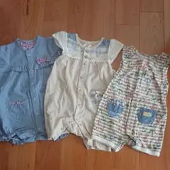 新品未使用！ロンパース3枚セット☆ 60・70・80センチ