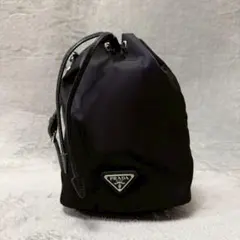 PRADA Re-Nylon Pouch Triangle Logo Black