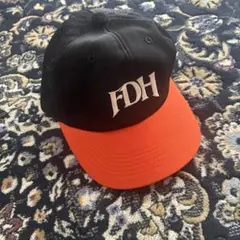 福岡ダイエーホークスFDH ベースボールキャップ Lサイズ 黒、オレンジ