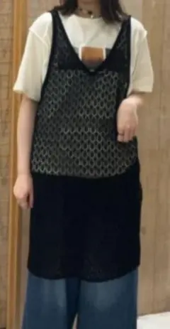 チャオパニックティピー　レース編みニットチュニック