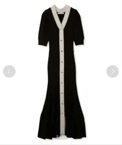 フロントボタンラメニットワンピース　snidel