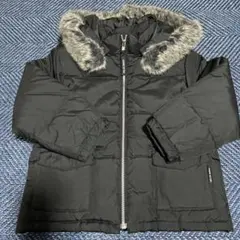 COMME CA ISM ブラックファー付きダウンコート