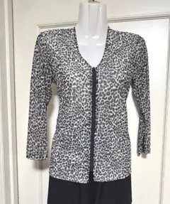 ヒョウ柄　アニマル　レオパード　カットソー　カーディガン　社交ダンス　レッスン着