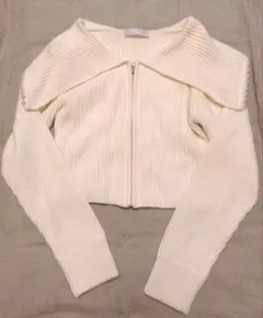 セルフォード ジップパールカーディガン