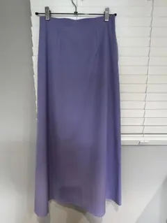【数回着用】パープル フレアロングスカート
