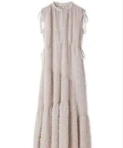 フレイアイディー　フリンジジャガード ティアードワンピース