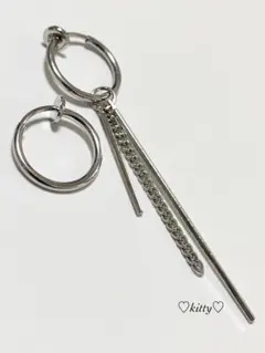 BTS ジョングク着用【ミックスイヤリング7】フェイクピアス d89