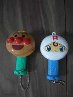 アンパンマン ロールパンナ ガチャガチャ キーホルダー カスタネット マラカス