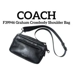 コーチ F39946 グラハムクロスボディ ショルダーバッグ レザー 黒