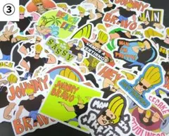 カートゥーンネットワーク　ジョニー・ブラボー　ステッカー　シール　50枚セット