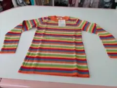 ミキハウス　ストライプ長袖カットソー 120