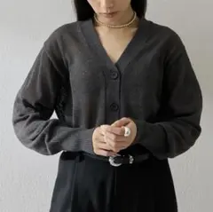 新品タグ付き　Whim Gazette Vネックペーパーヤーンカーディガンのサムネイル