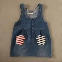美品☆BABY CHEER てぶくろデニムジャンパースカートのサムネイル