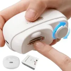電動爪切り/爪磨2段階スピードType-C充電式 LEDライトブラシ取扱説明書付のサムネイル