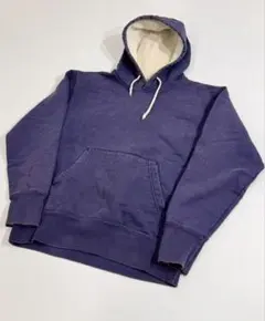 90s ナス紺 パーカー サーマルライナー USA生地 Sのサムネイル