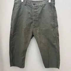 WACKO MARIA ワークパンツ カーキ Lサイズ　7部丈　ボタンフライのサムネイル