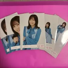 櫻坂46　松田里奈　ギンガムチェックコーデ　コンプ　生写真のサムネイル