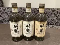 ニッカ 竹鶴 17年 21年 ピュアモルト 3本空瓶セットのサムネイル