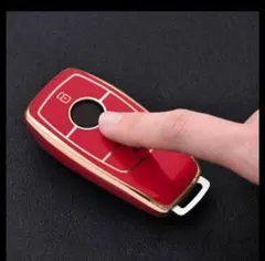 [値下げ相談可]メルセデスベンツ専用 ゴールドライン スマートキーケース レッド