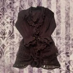 フリル　ロングカーディガン　フェアリーグランジ