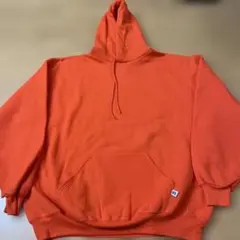 極上ミント オレンジ USA製 ラッセル パーカー ビンテージ