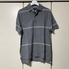 や*ん様 TOMMY HILFIGER グレー ストライプ ポロシャツ
