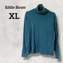 Eddie Bauer 【XL】タートルネック ターコイズ 長袖
