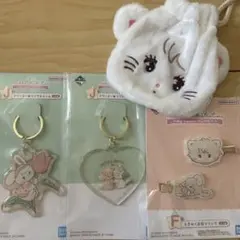 mikko フェイス巾着　ムース 1番くじ クリアチャームセット