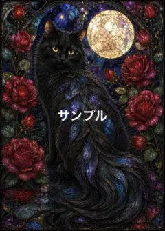 一作限り】ガラスの薔薇に囲まれた長毛黒猫 A496 - メルカリ