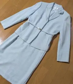 淡水色ジャケット+ワンピーススーツ 9号 ママ 入園式 入学式