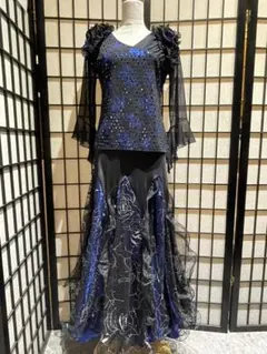 パソスカート有り】黒と緑のエレガントなラテンドレス 2025年最新