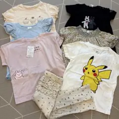 まとめ売り　100 こども服　女の子　夏服　半袖　保育園　7着