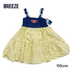 新品✨BREEZE デニム切り替え ワンピース ティアードワンピース　110cm