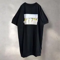 新品タグ付き✨PARK GIRL フォトプリントワンピース M〜L 黒 ゆったり