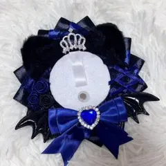 ロゼット 痛ロゼット 缶バッジ 痛バック 推し活 韓国 青 黒