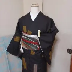 夏大島 身丈162cm 裄68cm 色紙模様 - メルカリ