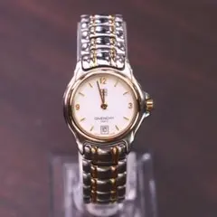 【稼働美品】GIVENCHY　IMPERTOR　白文字盤　電池交換済