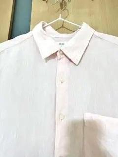 UNIQLO　プレミアムリネンシャツ　ピンク　サイズXLサイズのサムネイル