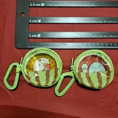 すみっコぐらし　すいか　ポーチ　ねこ　とかげ