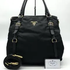 ✨美品・ギャランティ付✨プラダ トートバッグ 2way メタルロゴ A4可能