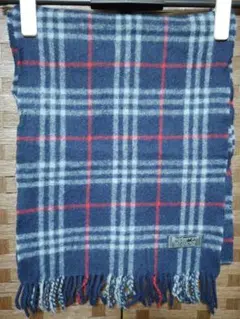 BURBERRY・カシミアマフラー　紺