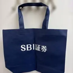 SBI証券 エコバッグ ネイビー