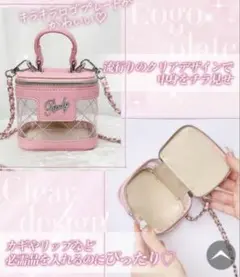 未使用品 radyノベルティキルティングバニティショルダーバッグ　クリアピンクのサムネイル