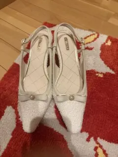 RANDA バックストラップパンプス ツイード調 Sサイズ