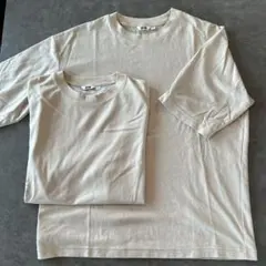 UNIQLO U Airism ベージュ Tシャツ XL 2枚セット