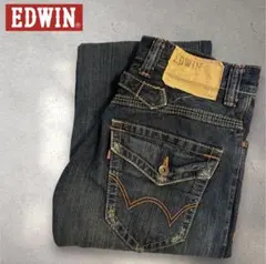 廃盤 美品 EDWIN 401XVS フレア ダメージデニム シンチバック　30のサムネイル