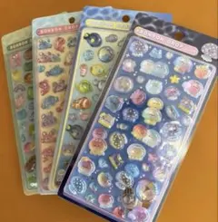 【正規品】新作　水族館　4枚セット　ボンボンドロップシール コンプリート