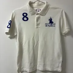 POLO CLUB ポロシャツ ホワイト 8番刺繍　ポロ　ポロシャツのサムネイル